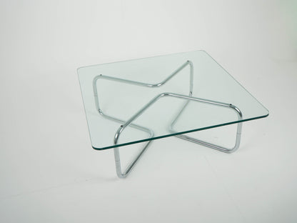 Vintage Couchtisch aus Chrom und Glas