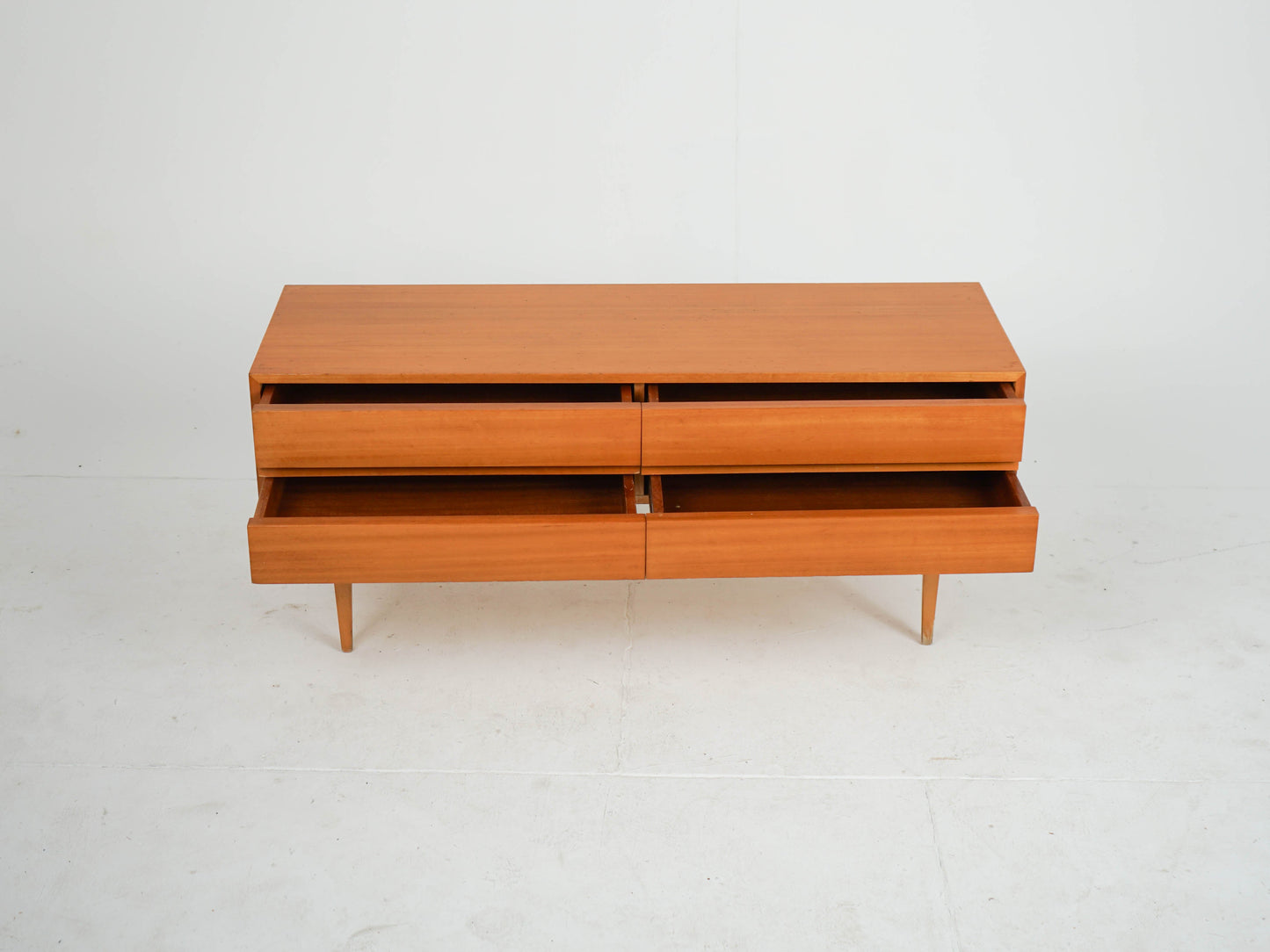 Vintage Teak Sideboard mit zwei Schubladen