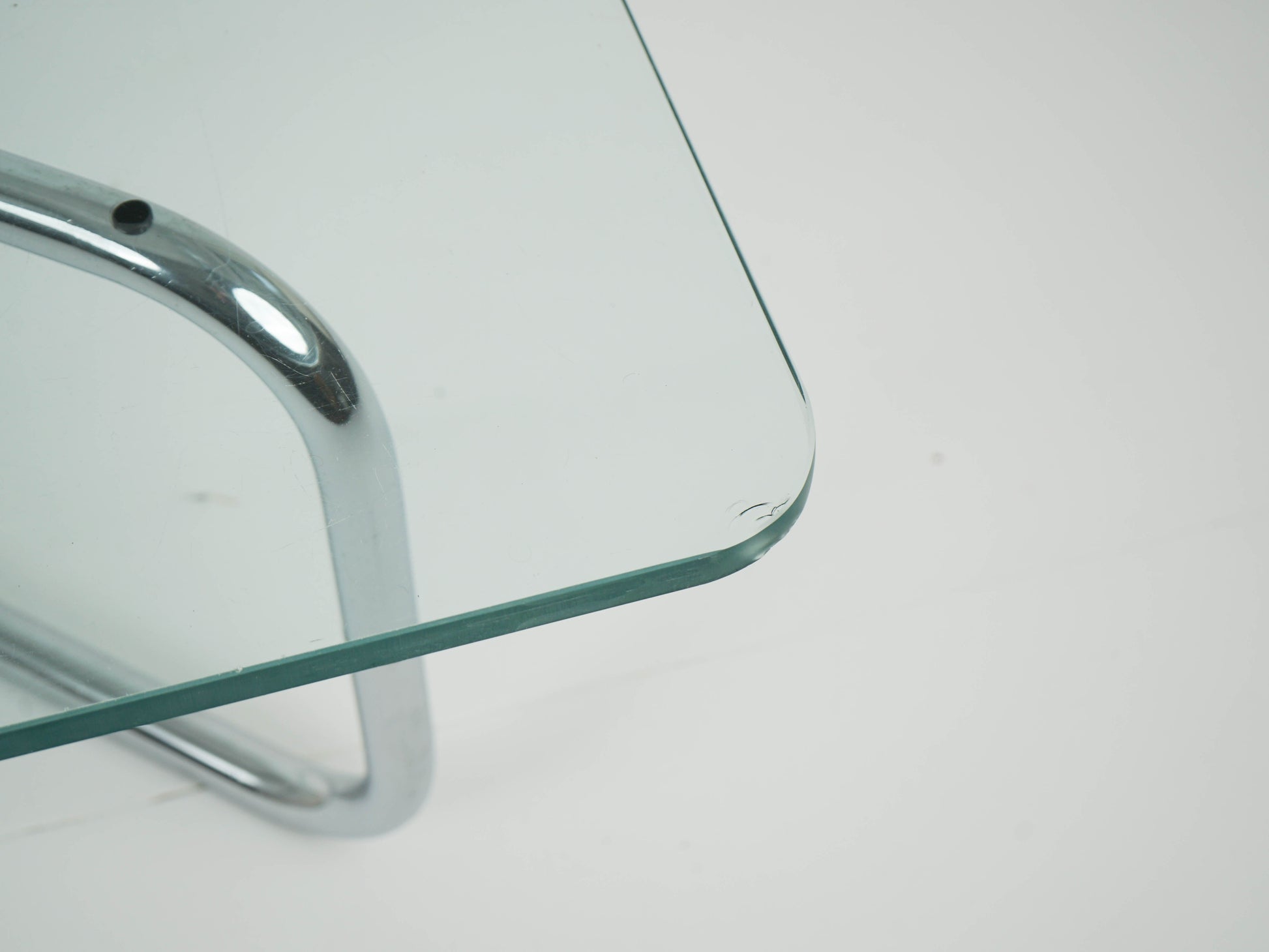 Vintage Couchtisch aus Chrom und Glas