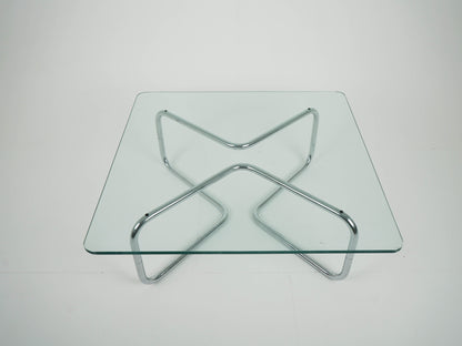 Vintage Couchtisch aus Chrom und Glas