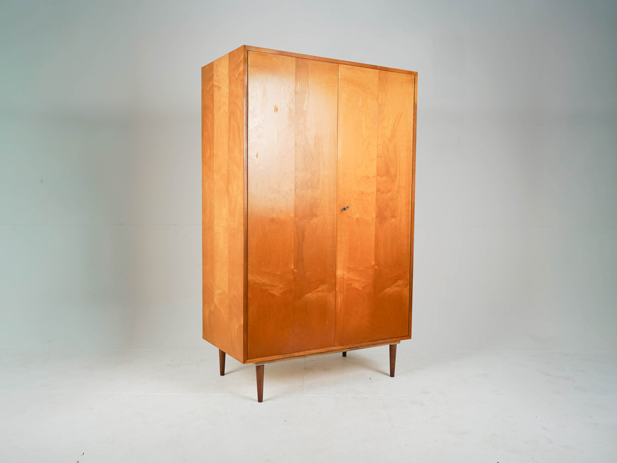 Vintage Kleiderschrank Ahornholz Mid-Century Modern