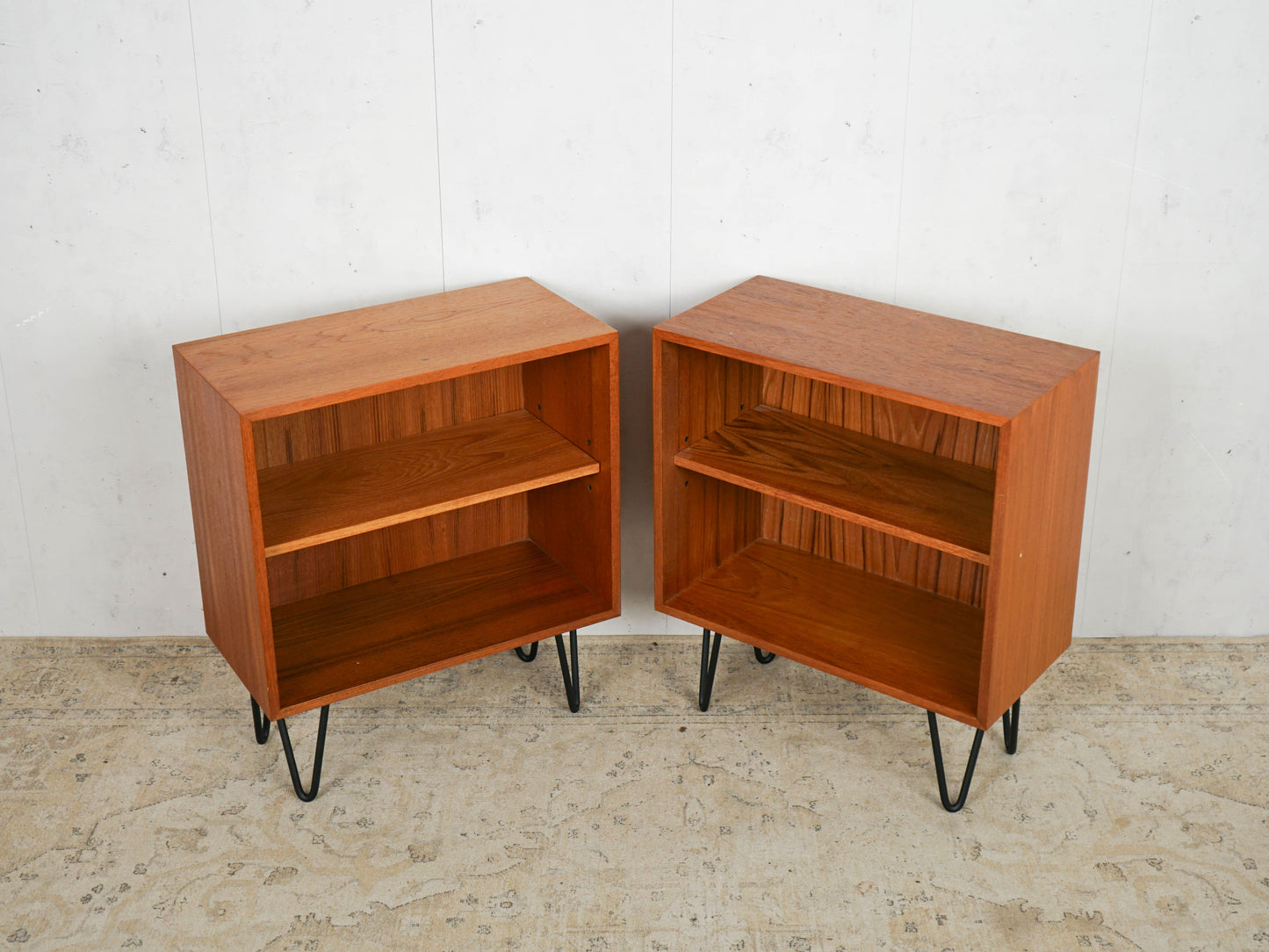 Vintage Nachttisch Teak 60er Mid Century Set von 2