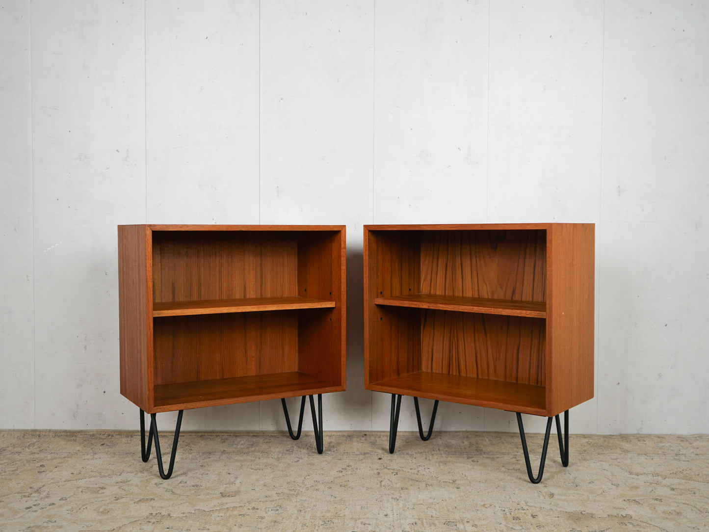 Vintage Nachttisch Teak 60er Mid Century Set von 2