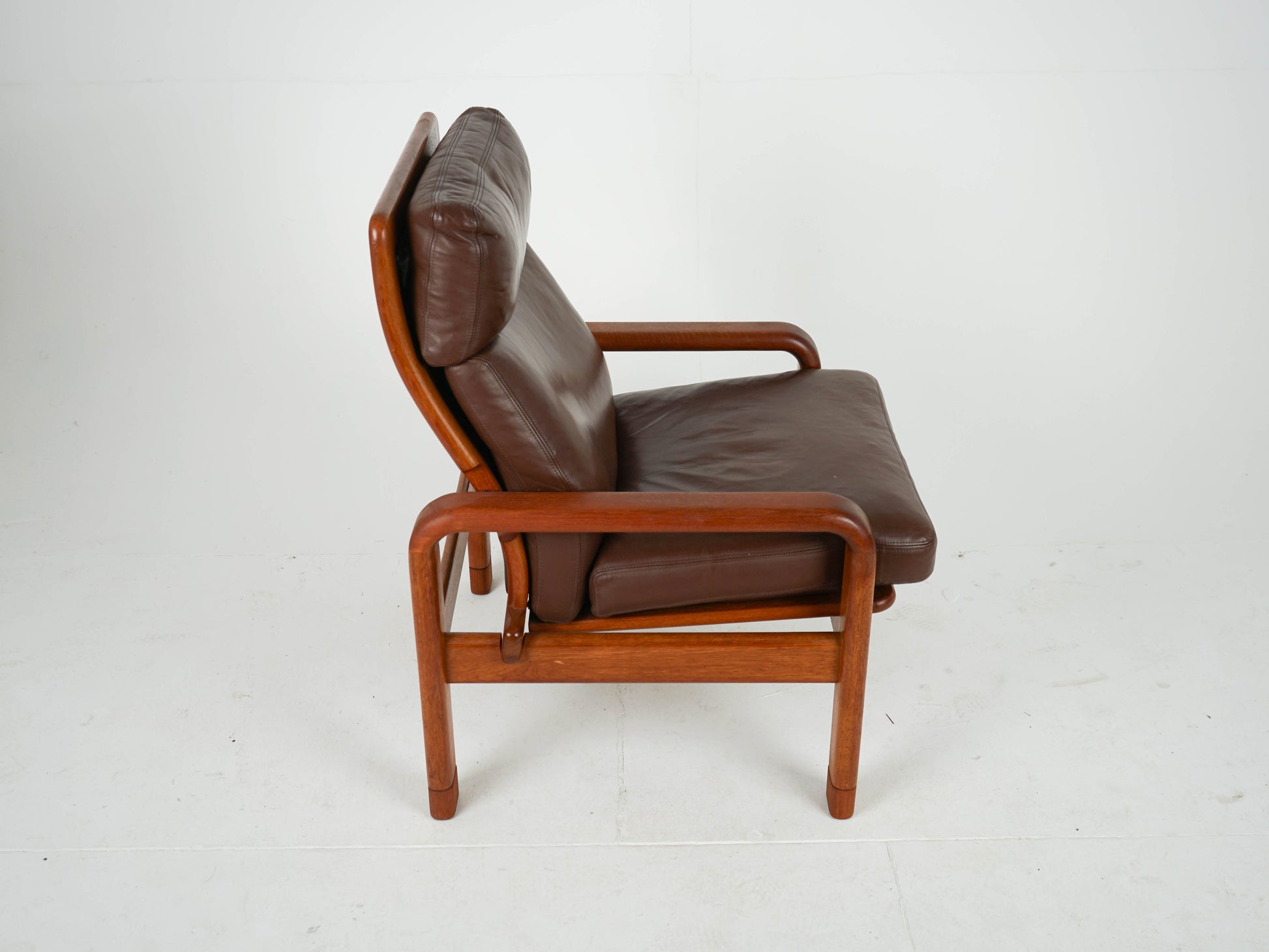 Vintage Sofa von Thams Gustav für L. Olsen und Søn Teak Leder Braun
