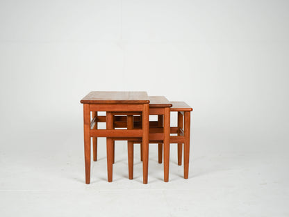 Vintage Beistelltisch Teak Satztisch Teakbraun