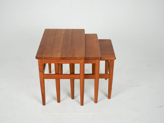 Vintage Beistelltisch Teak Satztisch Teakbraun