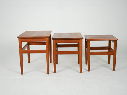 Vintage Beistelltisch Teak Satztisch Teakbraun