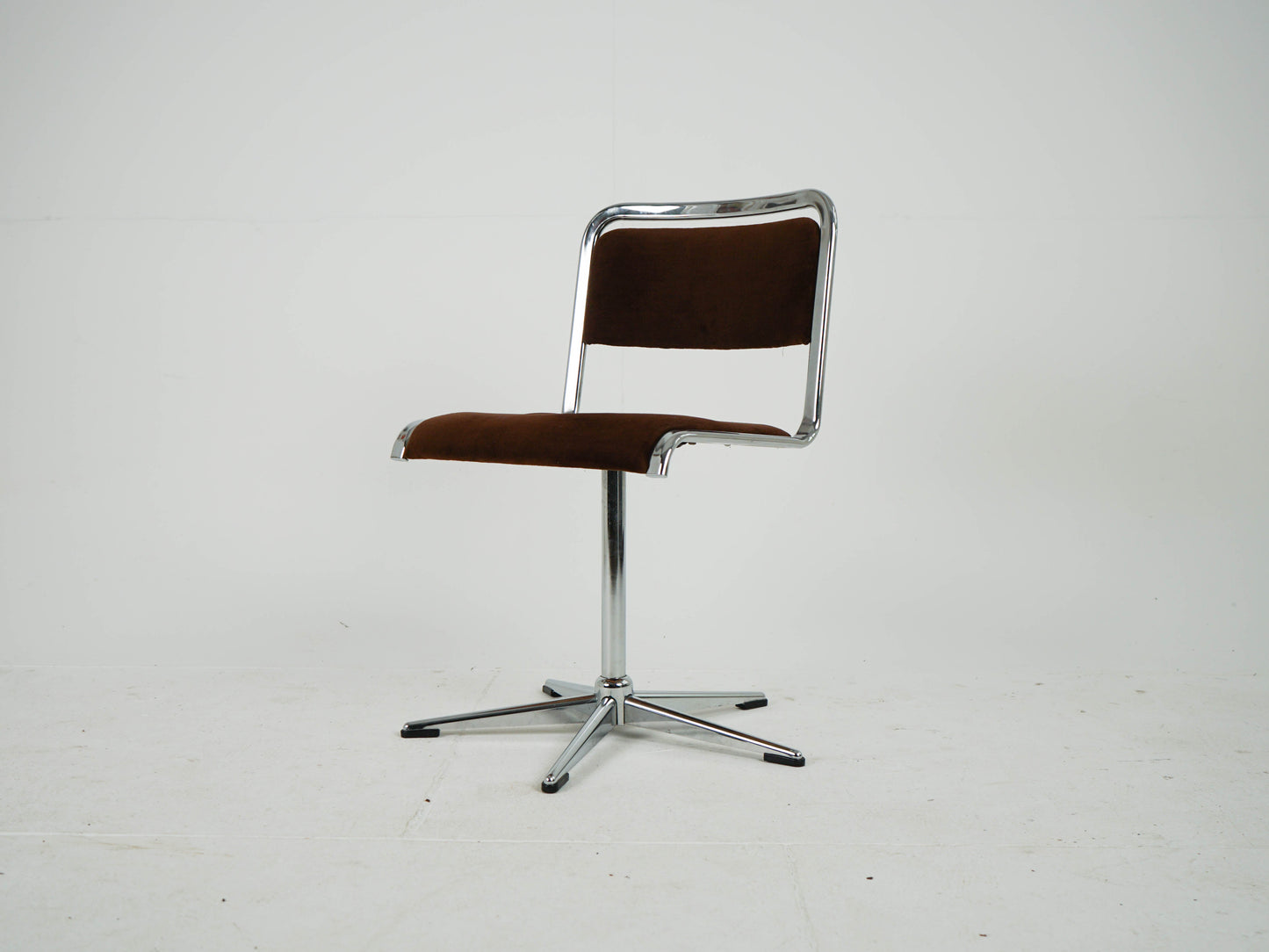Set von 2 Vintage Stuhl von EKA, Chrom und Stoff, Mid-Century
