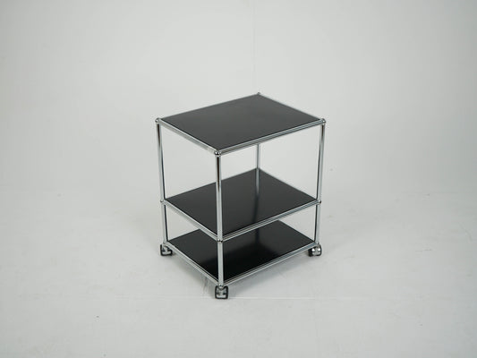 Vintage Barwagen USM Haller Graphitschwarz