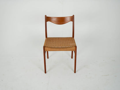 Vintage Stuhl GS61 von Arne Wahl Iversen für Glyngøre Stolefabrik Teak, Papierkordel
