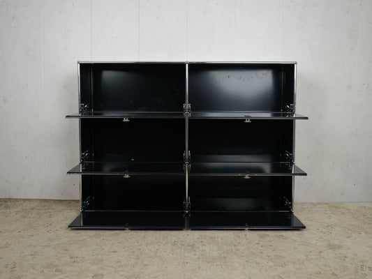 Vintage Sideboard USM Haller Graphitschwarz