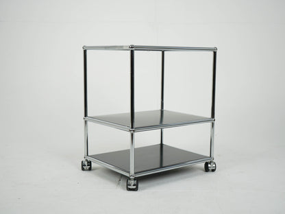 Vintage Barwagen USM Haller Graphitschwarz