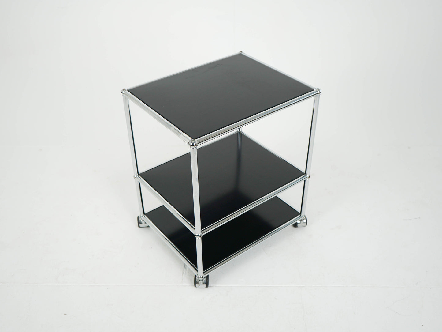 Vintage Barwagen USM Haller Graphitschwarz