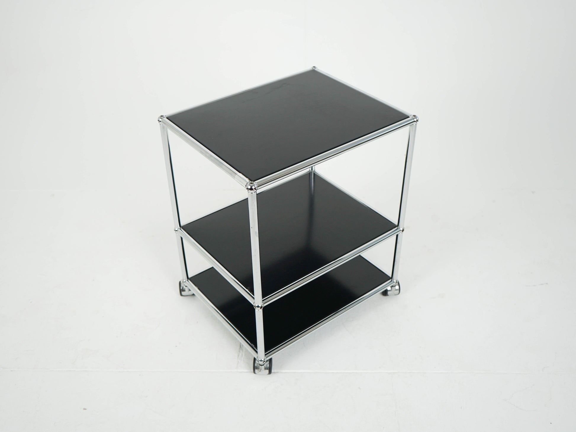 Vintage Barwagen USM Haller Graphitschwarz