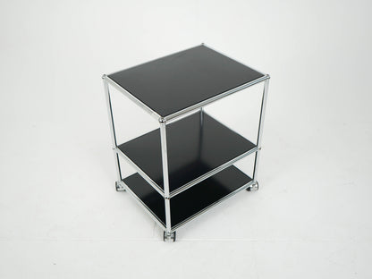 Vintage Barwagen USM Haller Graphitschwarz