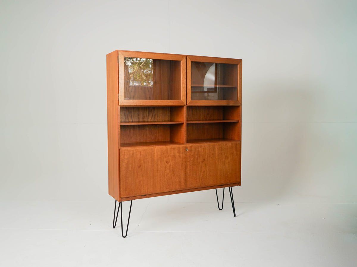 Vintage Regal von Omann Jun, Teak Bücherregal Dänisch 60er