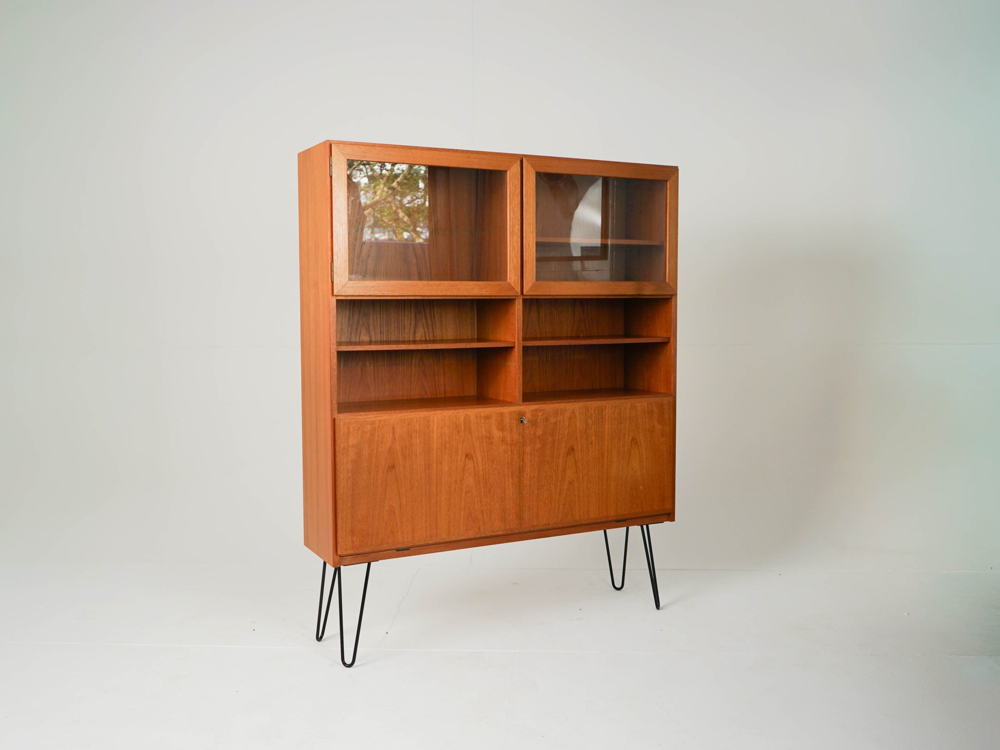 Vintage Regal von Omann Jun, Teak Bücherregal Dänisch 60er