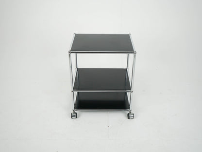 Vintage Barwagen USM Haller Graphitschwarz