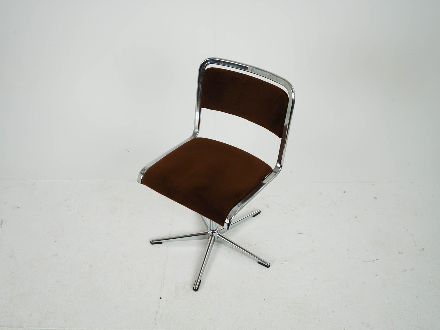 Set von 2 Vintage Stuhl von EKA, Chrom und Stoff, Mid-Century
