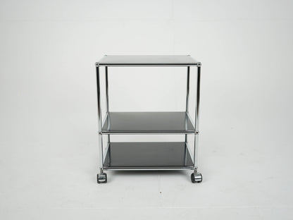 Vintage Barwagen USM Haller Graphitschwarz