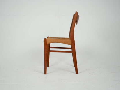 Vintage Stuhl GS61 von Arne Wahl Iversen für Glyngøre Stolefabrik Teak, Papierkordel