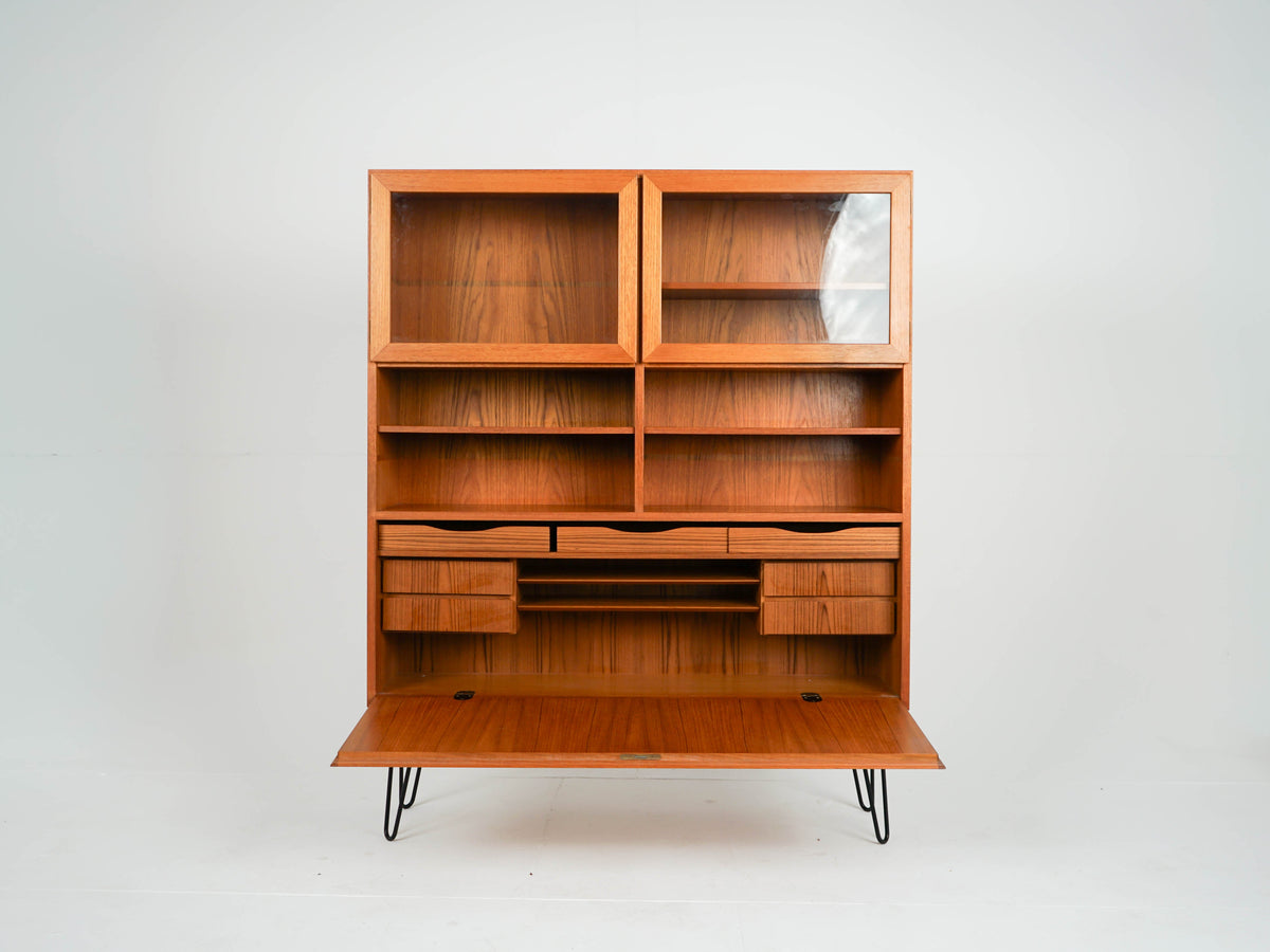 Vintage Regal von Omann Jun, Teak Bücherregal Dänisch 60er