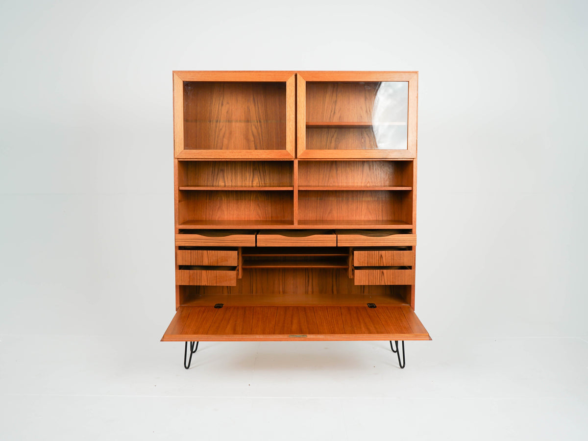Vintage Regal von Omann Jun, Teak Bücherregal Dänisch 60er