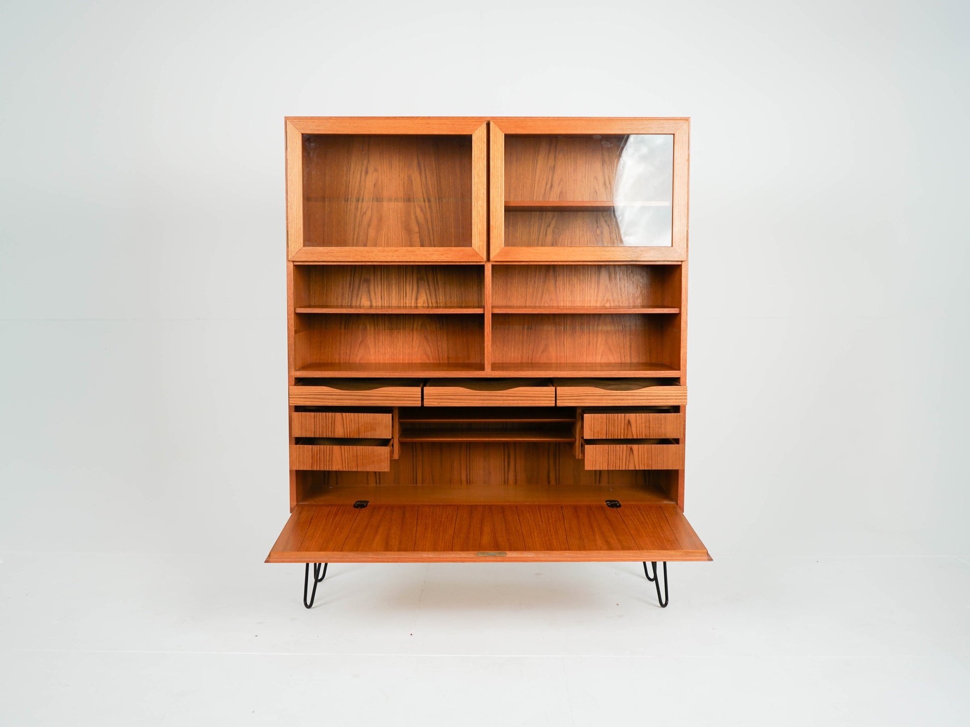 Vintage Regal von Omann Jun, Teak Bücherregal Dänisch 60er