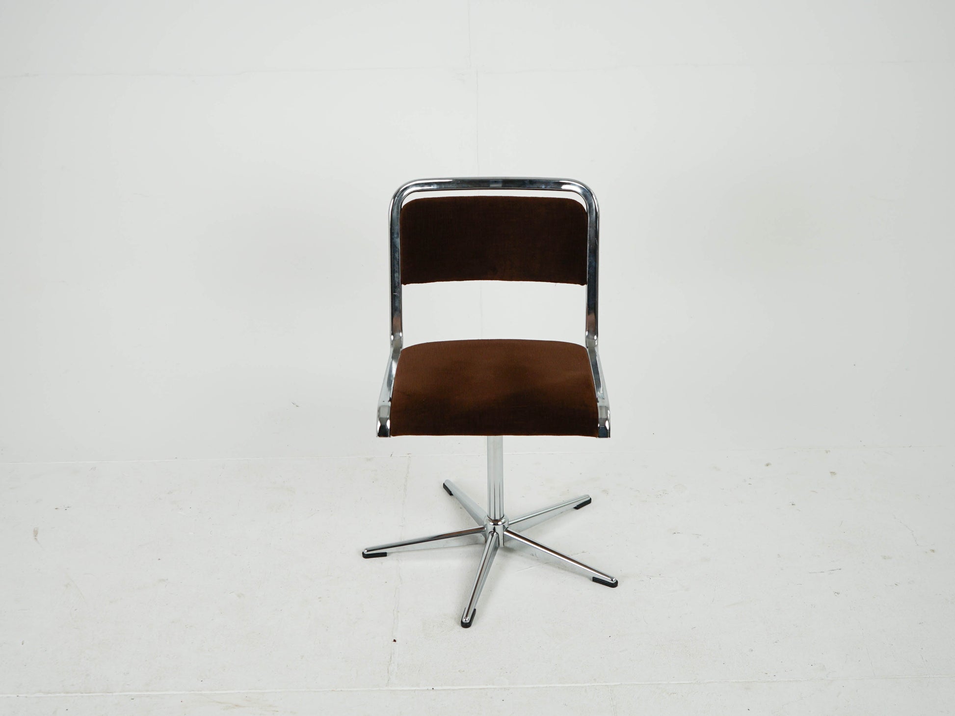 Set von 2 Vintage Stuhl von EKA, Chrom und Stoff, Mid-Century