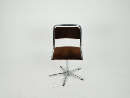 Set von 2 Vintage Stuhl von EKA, Chrom und Stoff, Mid-Century