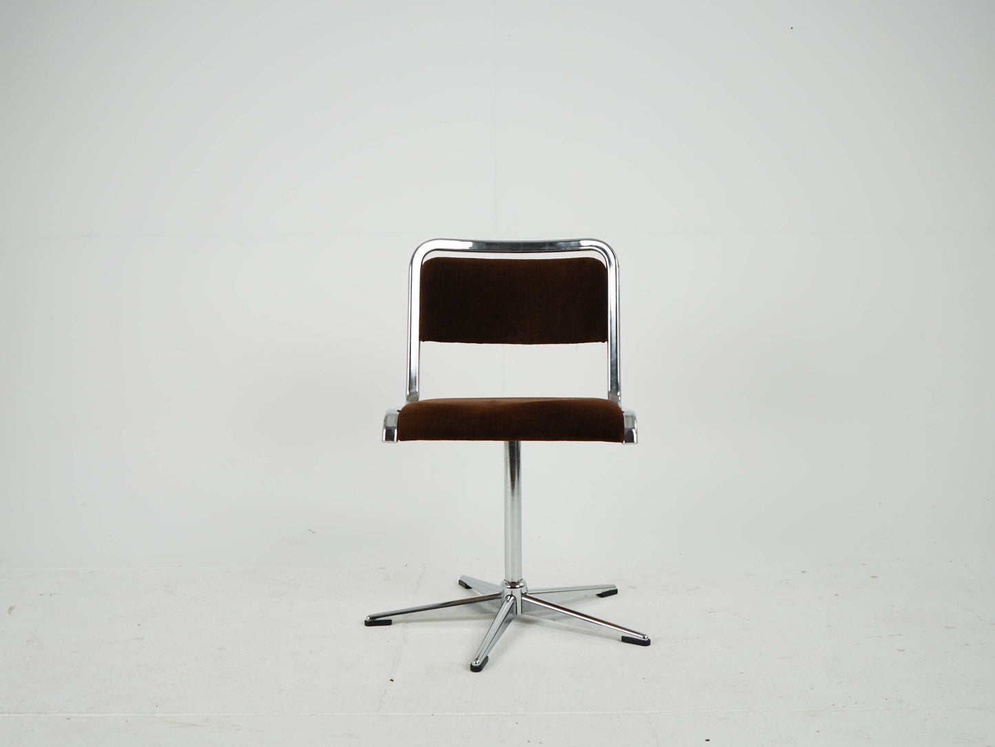 Set von 2 Vintage Stuhl von EKA, Chrom und Stoff, Mid-Century
