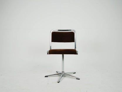 Set von 2 Vintage Stuhl von EKA, Chrom und Stoff, Mid-Century
