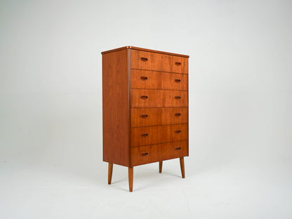 Vintage Teak Tallboy Kommode Mid-Century