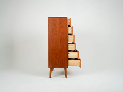 Vintage Teak Tallboy Kommode Mid-Century