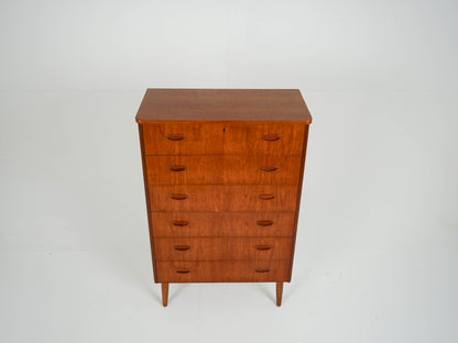 Vintage Teak Tallboy Kommode Mid-Century