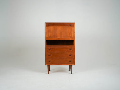 Vintage Teak Barschrank von H. W. Klein