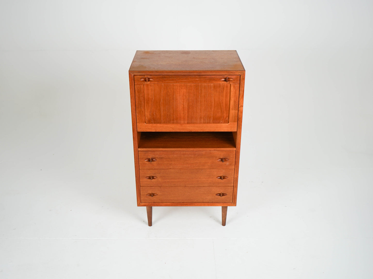 Vintage Teak Barschrank von H. W. Klein