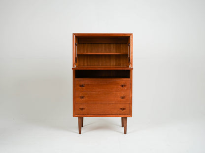 Vintage Teak Barschrank von H. W. Klein