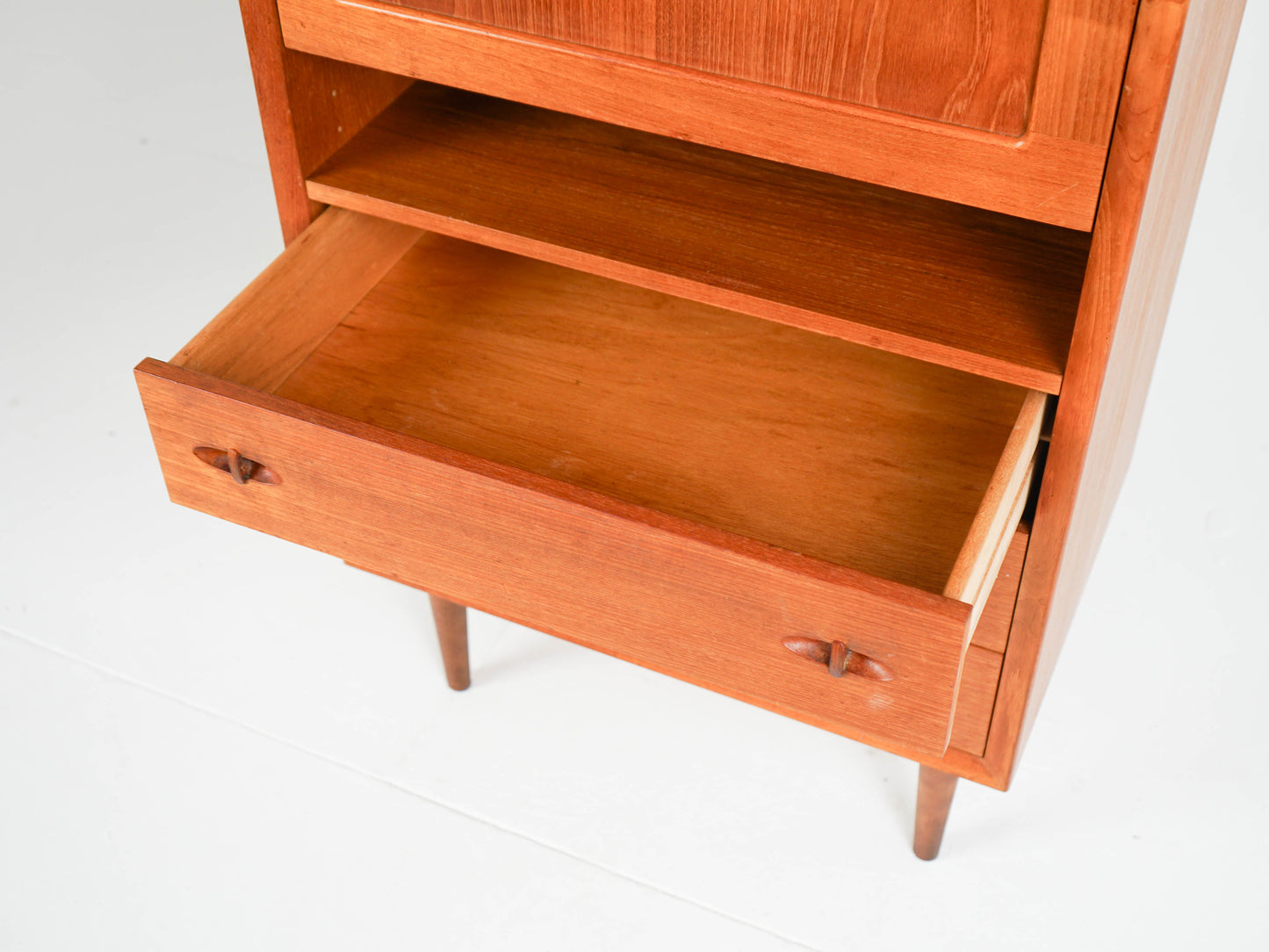 Vintage Teak Barschrank von H. W. Klein