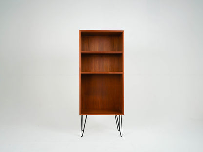 Vintage Teak Regal Schallplattenregal mit Hairpinbeinen