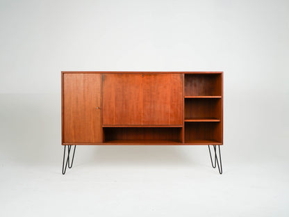 Vintage Teak Highboard mit Bar, Mid-Century