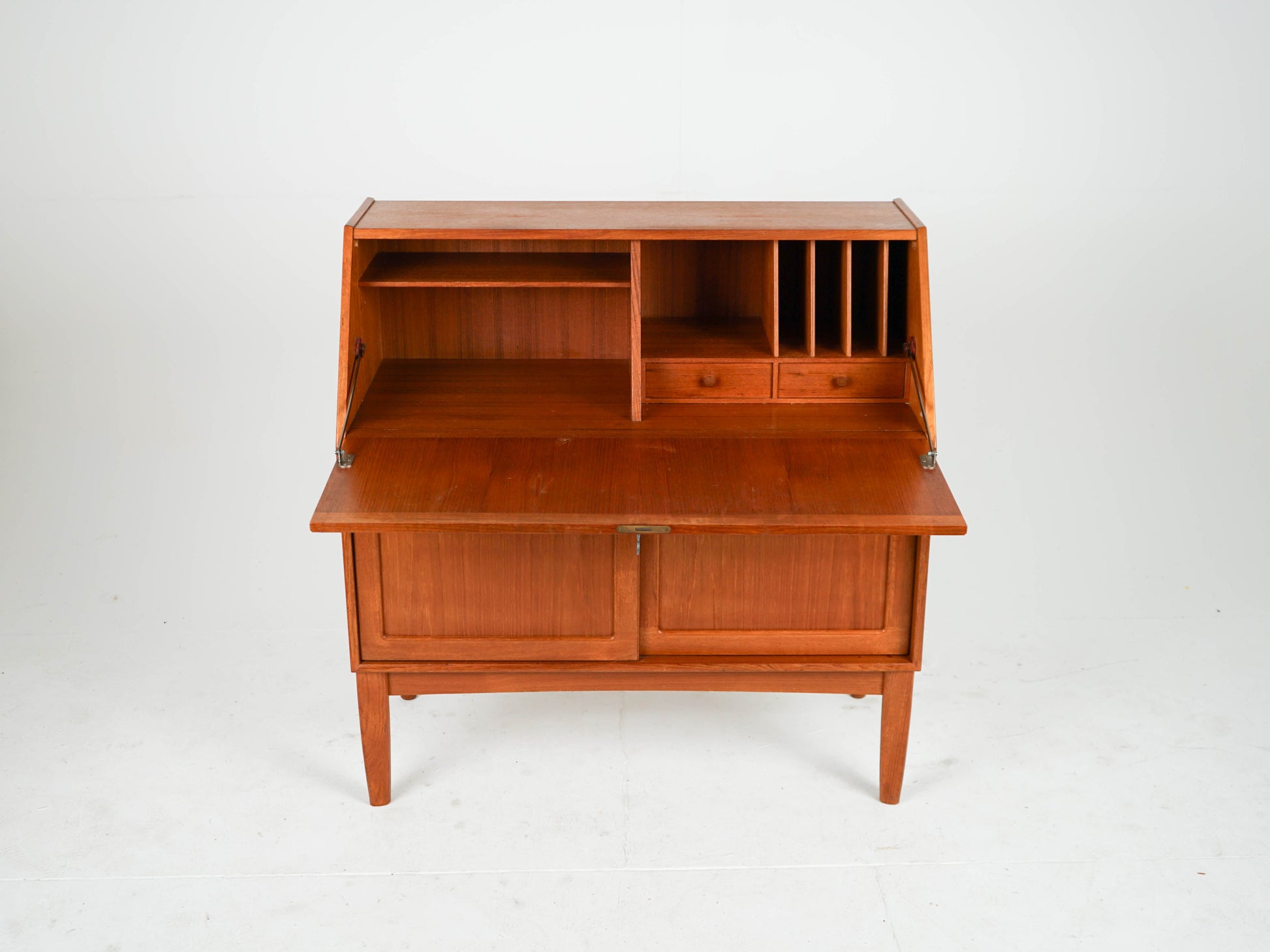 Vintage Teak Sekretär von H. W. Klein für Bramin