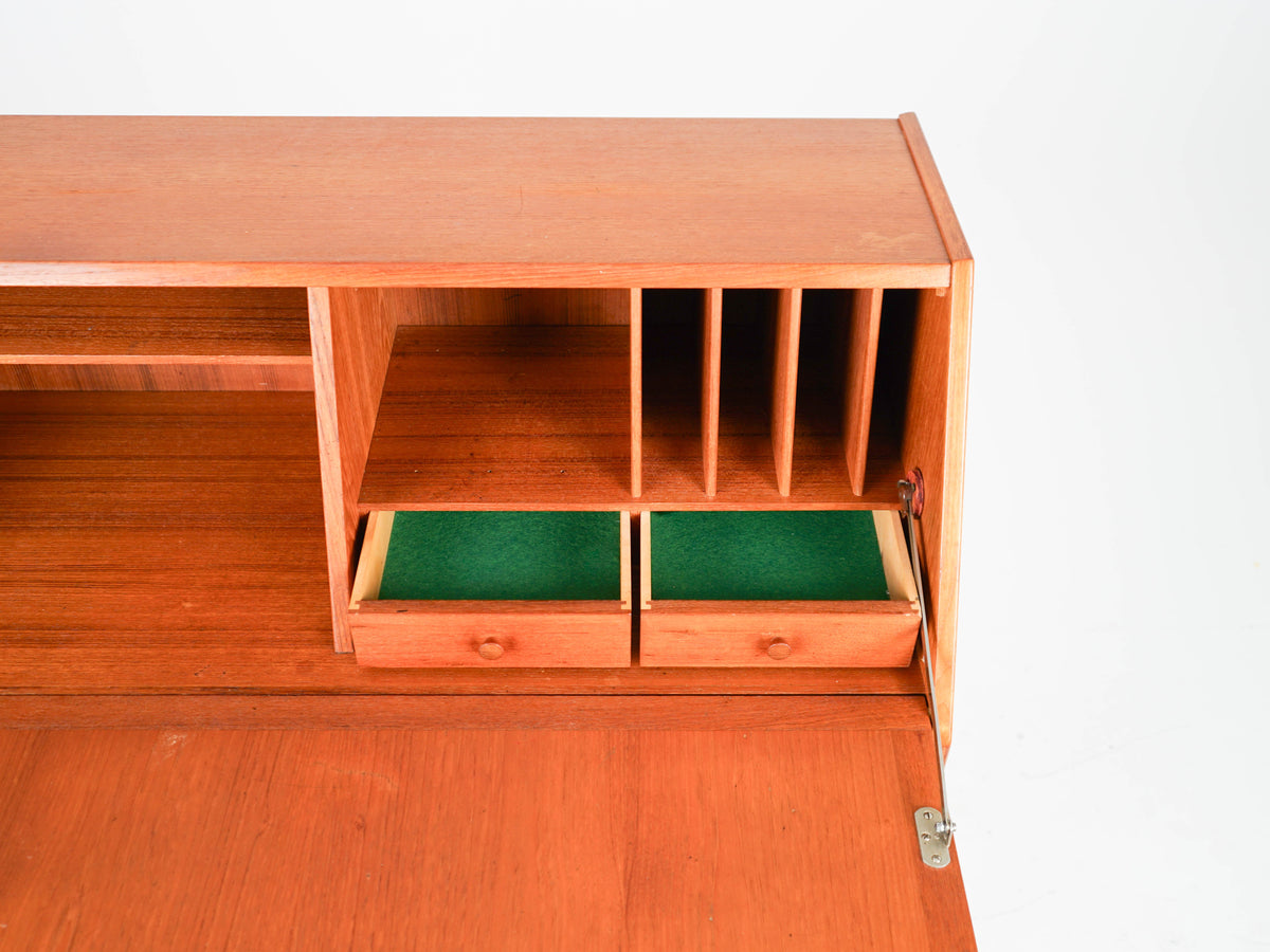 Vintage Teak Sekretär von H. W. Klein für Bramin