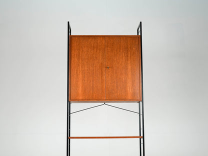 Vintage Bücherregal Teak freistehend, Mid Century Modern