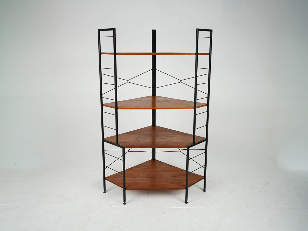 Vintage Teak Eckregal Bücherregal Mid Century Modern