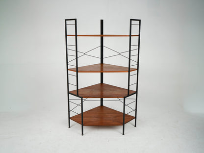 Vintage Teak Eckregal Bücherregal Mid Century Modern