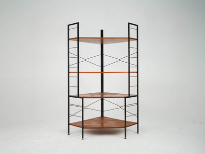 Vintage Teak Eckregal Bücherregal Mid Century Modern