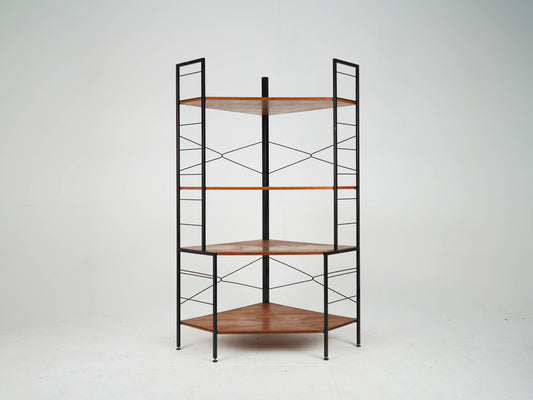 Vintage Teak Eckregal Bücherregal Mid Century Modern
