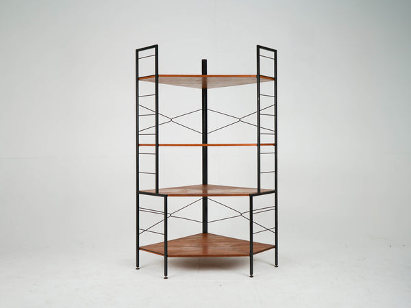 Vintage Teak Eckregal Bücherregal Mid Century Modern
