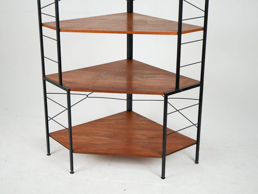 Vintage Teak Eckregal Bücherregal Mid Century Modern